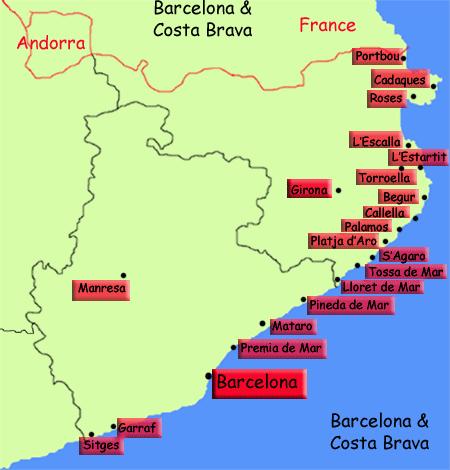 Mapa barcelona coastal area - Mapa ng mapa barcelona coastal area